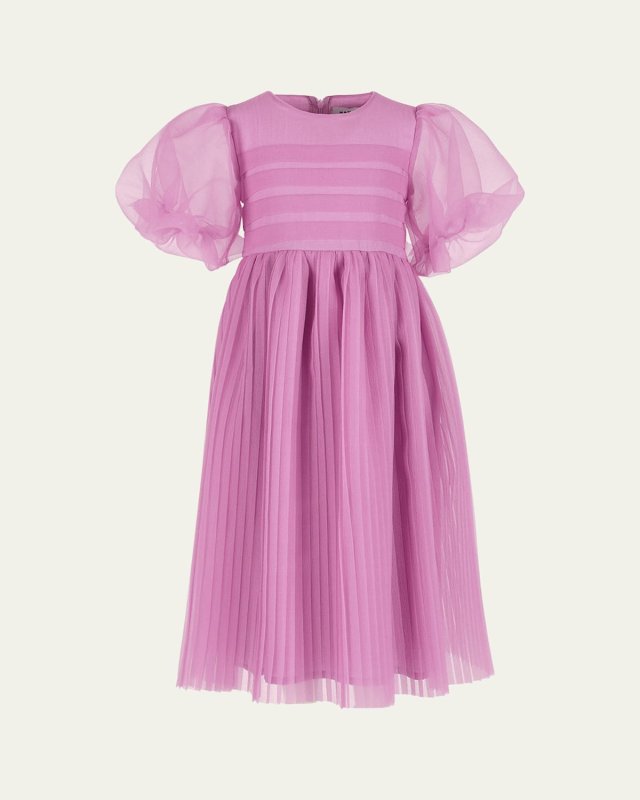 Girl's Flowy A-Line Organza Dress, Size 3T-12